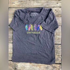JAMAICAN AUTHENTIC T’S GIRLS 6/8 EMBROIDERED PATCH WITH JAMAICA & FLIP FLOPS